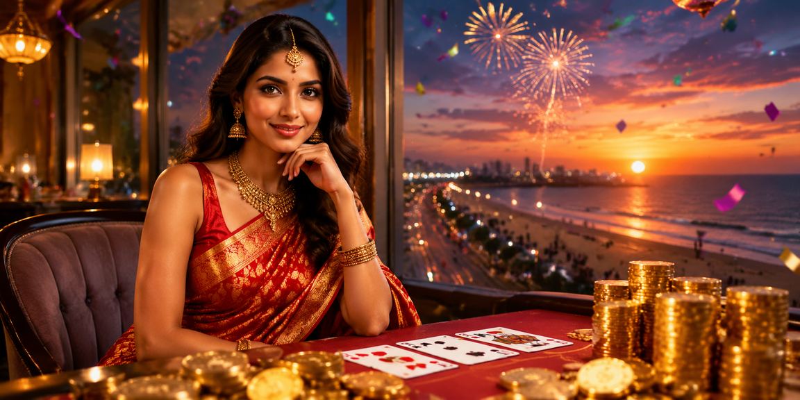 Crowd enjoying Teen Patti outdoors at Chennai Marina Beach